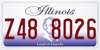 IL license plate Z488026