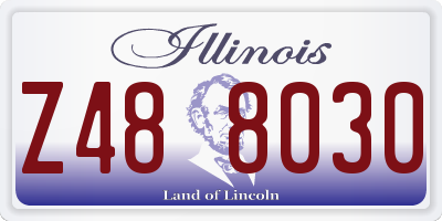 IL license plate Z488030