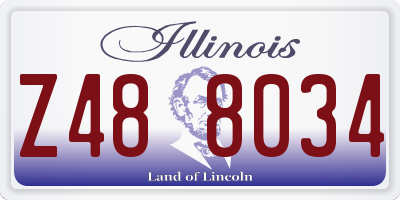 IL license plate Z488034