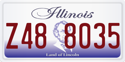 IL license plate Z488035