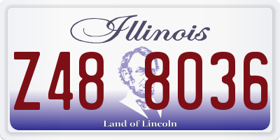 IL license plate Z488036