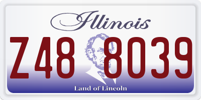 IL license plate Z488039
