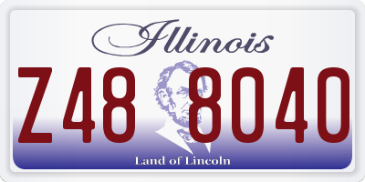 IL license plate Z488040