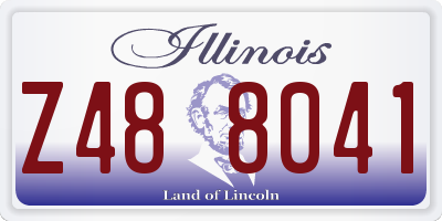 IL license plate Z488041