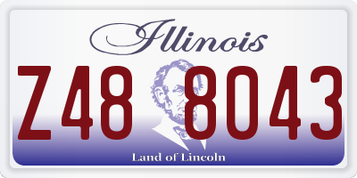 IL license plate Z488043