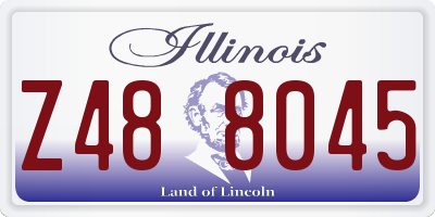 IL license plate Z488045