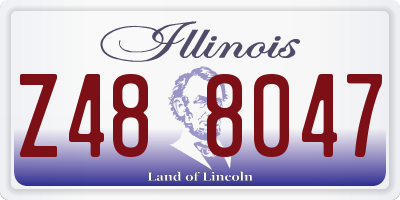 IL license plate Z488047