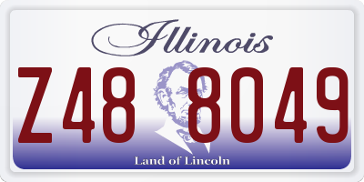 IL license plate Z488049