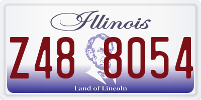 IL license plate Z488054