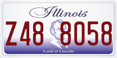 IL license plate Z488058