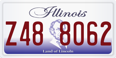 IL license plate Z488062