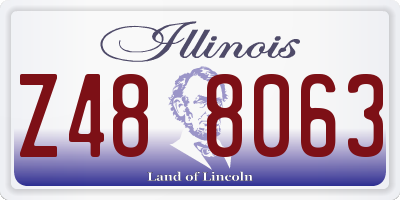 IL license plate Z488063