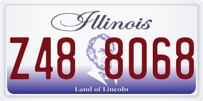 IL license plate Z488068