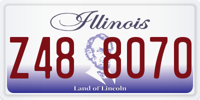 IL license plate Z488070