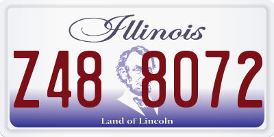 IL license plate Z488072