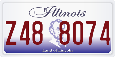 IL license plate Z488074