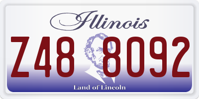 IL license plate Z488092