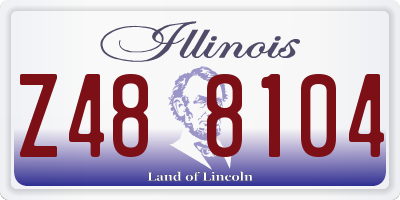 IL license plate Z488104