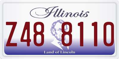 IL license plate Z488110