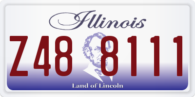 IL license plate Z488111