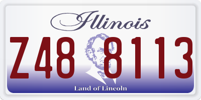 IL license plate Z488113