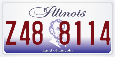 IL license plate Z488114