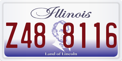 IL license plate Z488116