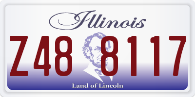 IL license plate Z488117