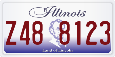 IL license plate Z488123