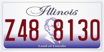 IL license plate Z488130