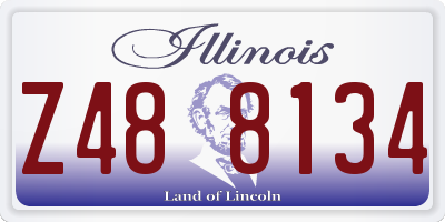 IL license plate Z488134