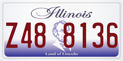 IL license plate Z488136