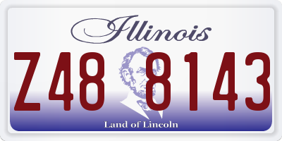 IL license plate Z488143