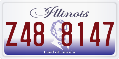 IL license plate Z488147