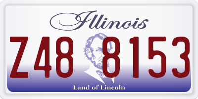 IL license plate Z488153
