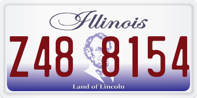 IL license plate Z488154