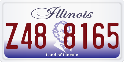 IL license plate Z488165