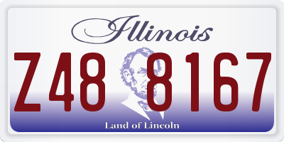 IL license plate Z488167