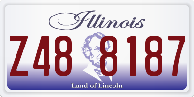 IL license plate Z488187
