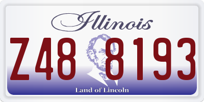 IL license plate Z488193