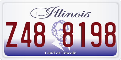 IL license plate Z488198