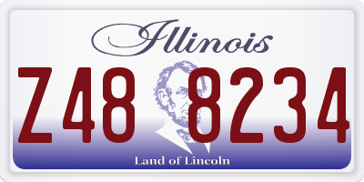 IL license plate Z488234