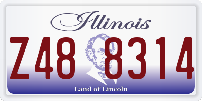 IL license plate Z488314