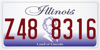IL license plate Z488316