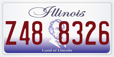 IL license plate Z488326