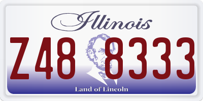 IL license plate Z488333