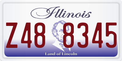 IL license plate Z488345