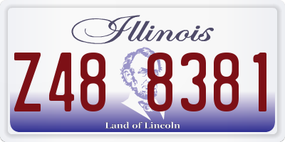 IL license plate Z488381