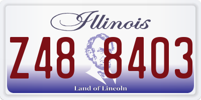 IL license plate Z488403