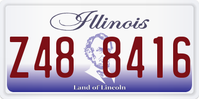 IL license plate Z488416